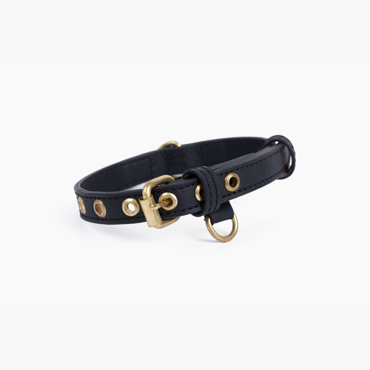 Concha Black Leather Collar - Tails in the City