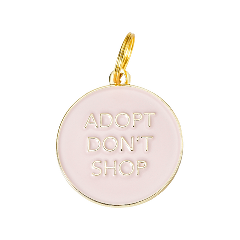 Adopt Don't Shop - Pink - Pet ID Tag
