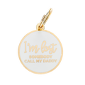 I'm Lost - Daddy - Gold & White - Pet ID Tag