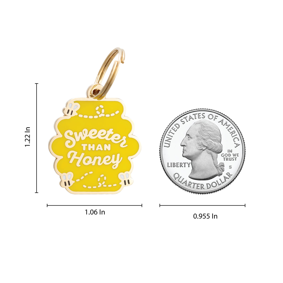 Sweeter than Honey Pet ID Tag Two Tails Pet Company