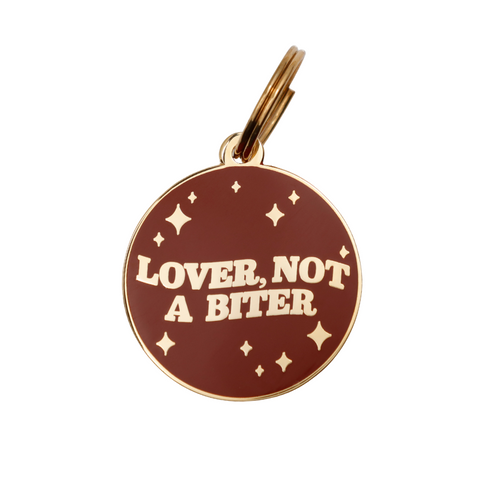 Lover, Not a Biter Pet ID Tag