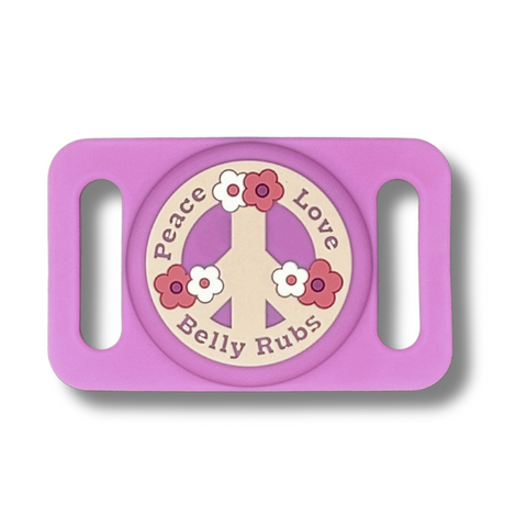 Peace, Love, Belly Rubs - Smart Tag Sleeve - Airtag Holder