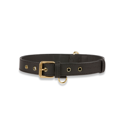 Cactus Leather Collar - Black
