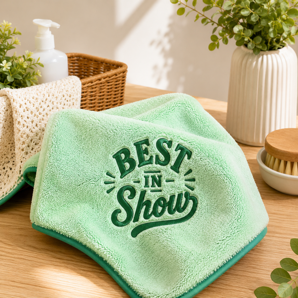 'Best in Show' Embroidered Microfiber Towel for Dogs