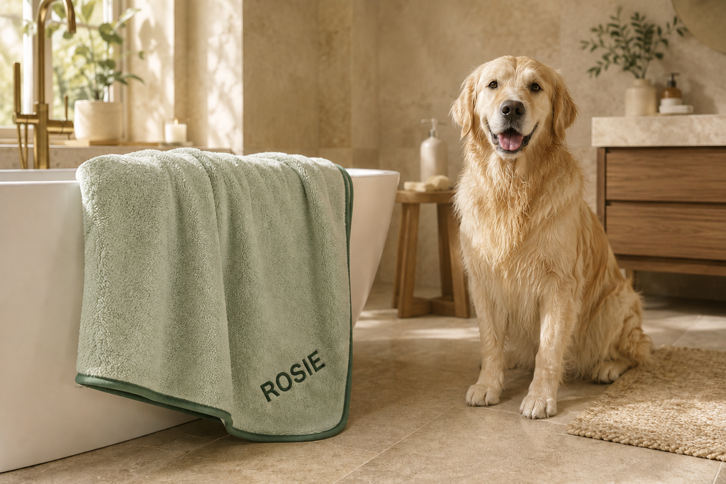 Custom Embroidered Microfiber Towels for Dogs