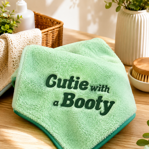 'Cutie with a Booty' Embroidered Microfiber Towel for Dogs