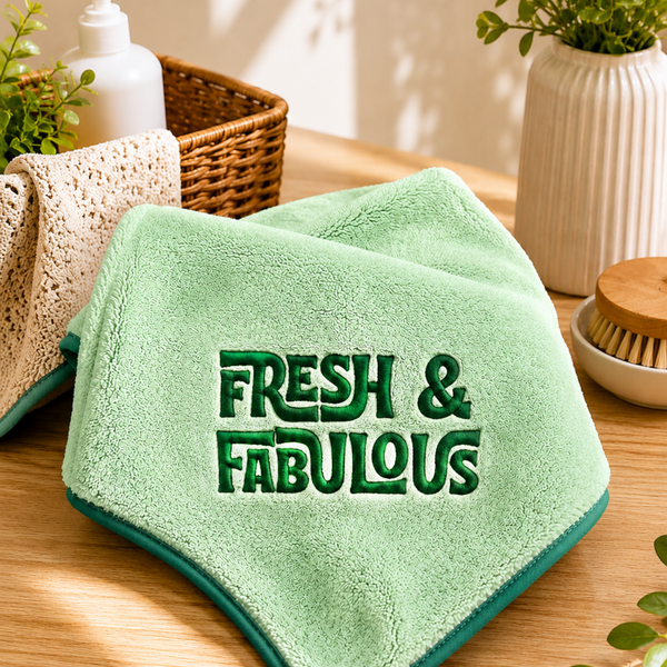 'Fresh & Fabulous' Embroidered Microfiber Towel for Dogs