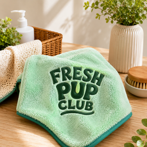 'Fresh Pup Club' Embroidered Microfiber Towel for Dogs