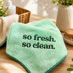 'So Fresh So Clean' Embroidered Microfiber Towel for Dogs
