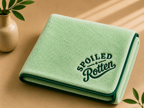 'Spoiled Rotten' Embroidered Microfiber Towel for Dogs