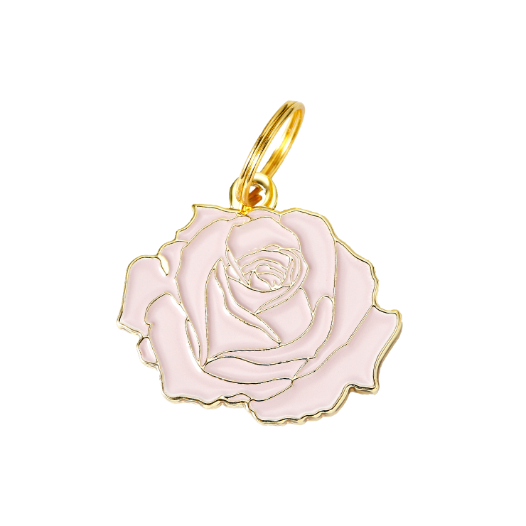 rose gold dog id tag