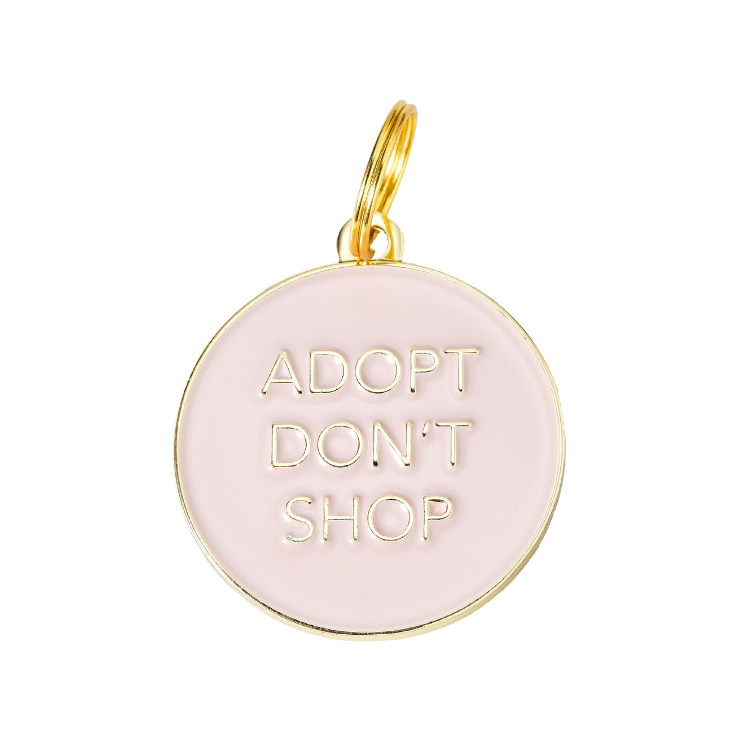 Adopt Don't Shop - Pink - Pet ID Tag