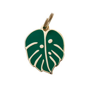Monstera Leaf Pet ID Tag