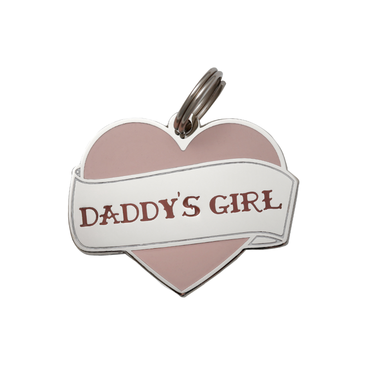 Daddy's girl dog tag heart pendant outlet