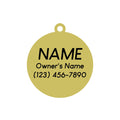 I'm Lost - Daddy - Gold & White - Pet ID Tag
